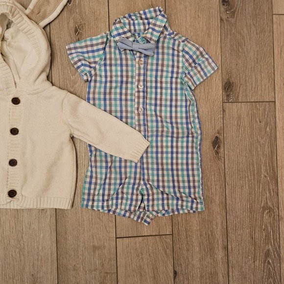 Gymboree - Andy & Evan - 3-6 M - Baby Boy - Summer Easter - Rompers - Sweater - Picture 4 of 10